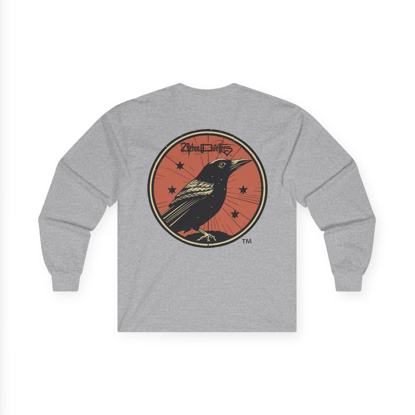 MAGPIE Long Sleeve Tee — Vintage Black Bird Graphic