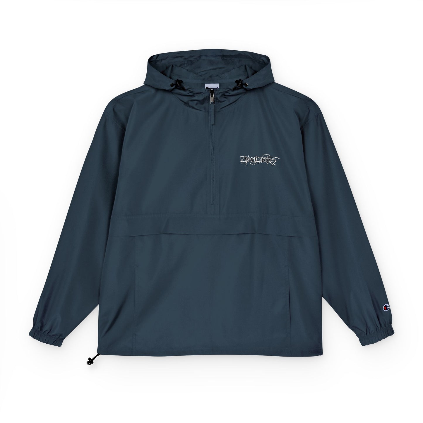 Packable Anorak Jacket — Light Blue Champion Windbreaker with Subtle Logo