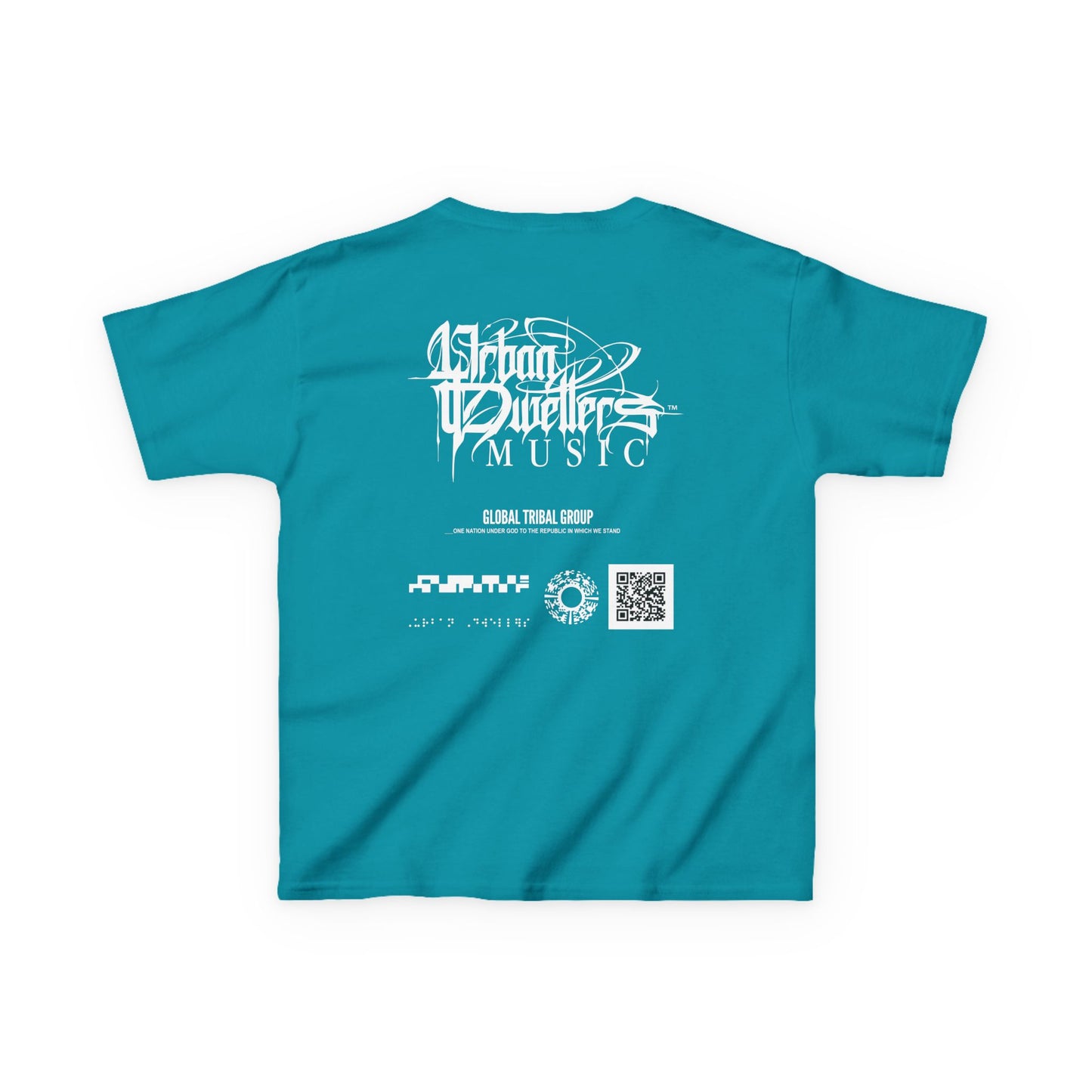 Kids T‑Shirt — Urban Dwellers Music Logo Tee (front chest + back print)