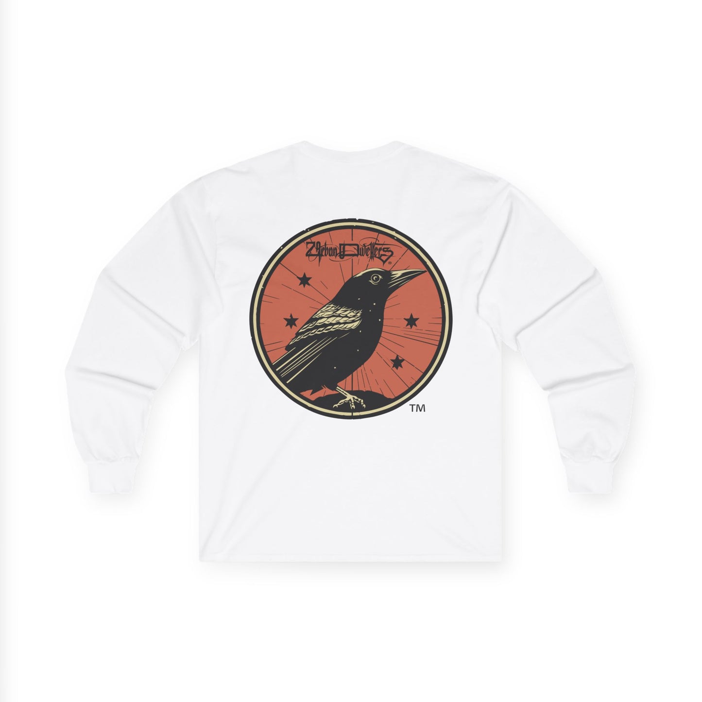 MAGPIE Long Sleeve Tee — Vintage Black Bird Graphic