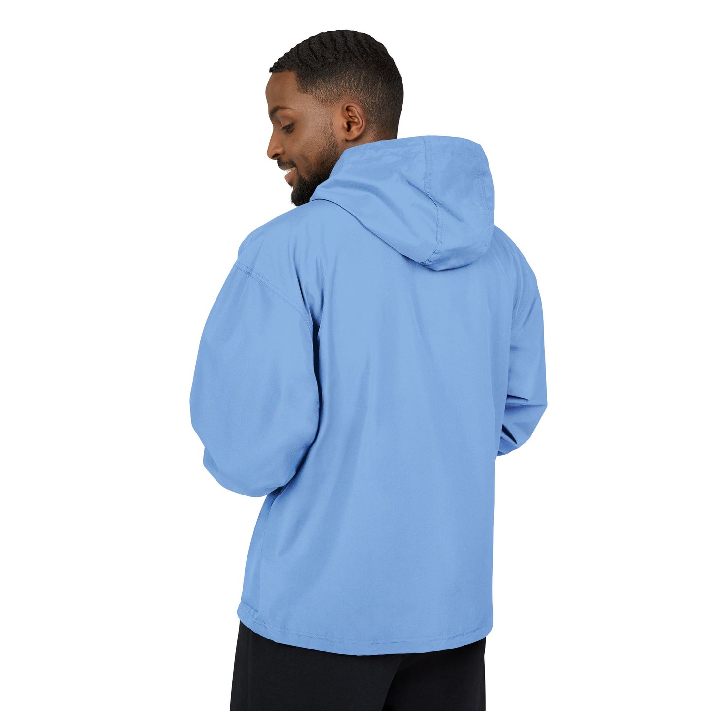 Packable Anorak Jacket — Light Blue Champion Windbreaker with Subtle Logo
