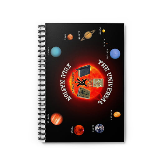 UZN "The Universal" Spiral Notebook — Planetary Retro Tech Design