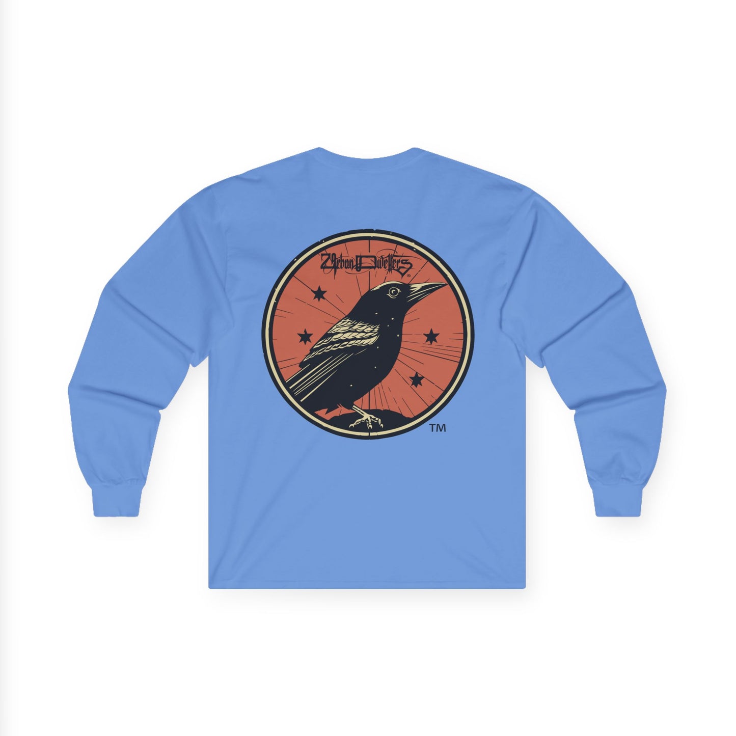 MAGPIE Long Sleeve Tee — Vintage Black Bird Graphic