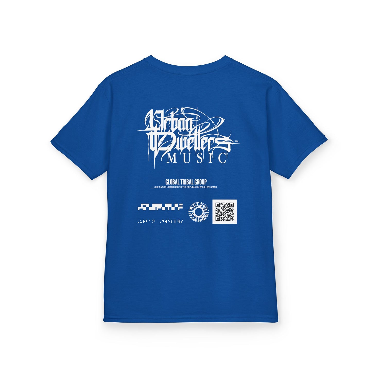 Kids T‑Shirt — Urban Dwellers Music Logo Tee (front chest + back print)