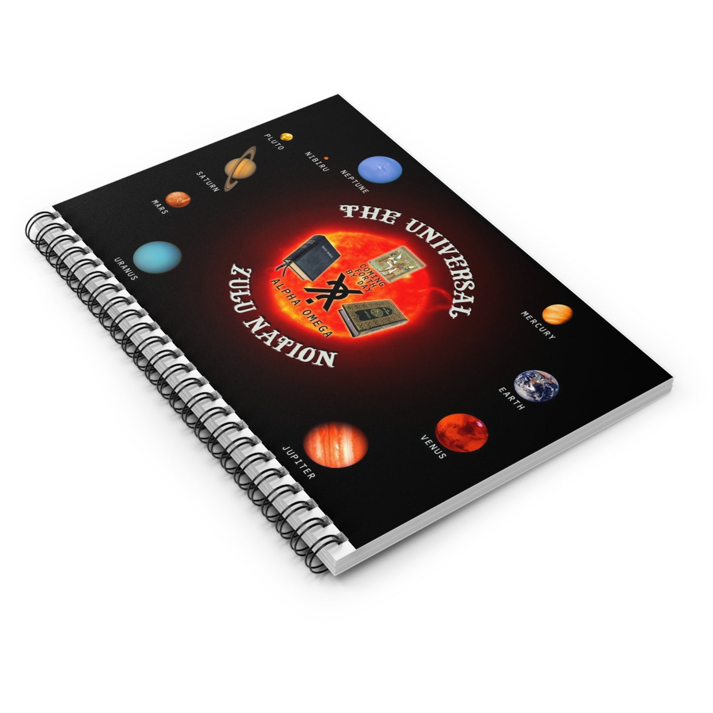 UZN "The Universal" Spiral Notebook — Planetary Retro Tech Design