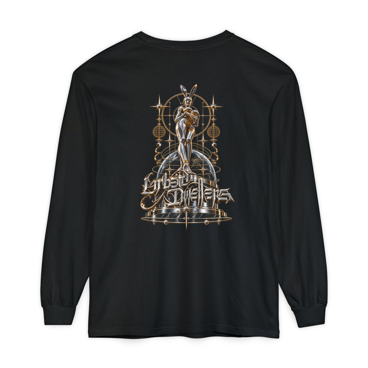 UD Long Sleeve T-Shirt — Gothic Rabbit 'Under the Clover' Graphic